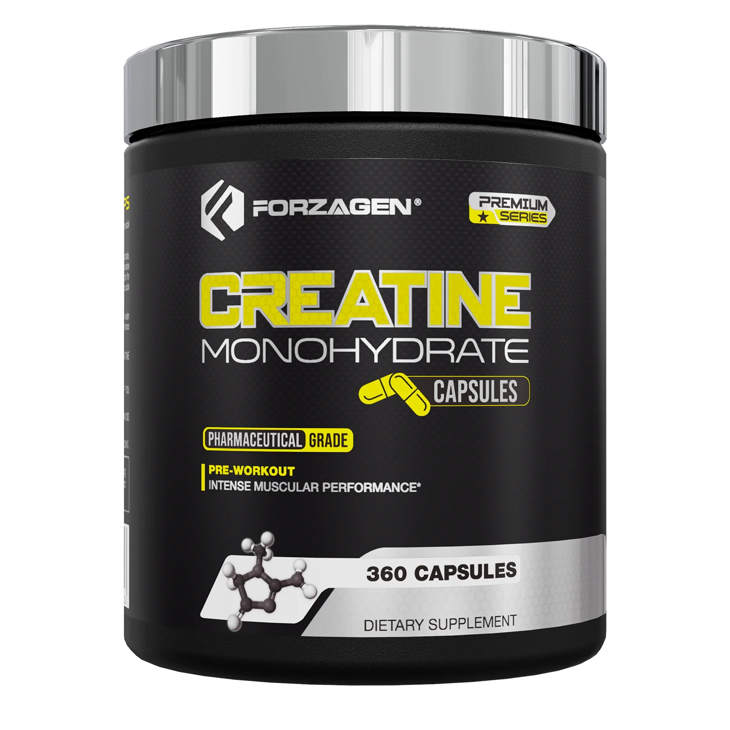 Forzagen Creatine Monohydrate Capsules 360 Capsules, Muscle Gaining Support, Strength Improve